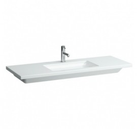 Laufen LIVING SQUARE umyvadlo do nábytku 130 cm, 3 otvory, s přepadem, bílá   H8164350001081